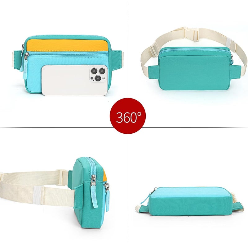 cotmcor Store Valentines Day Gifts for Kids: Fanny Pack Birthday Gift for 5 6 7 8 9 10 11 12 Year Old Teen Girls, Preppy Cute Trendy Stuff Colorblock Crossbody Bag Adjustable Belt Bags for Travel Outdoor - Image 5